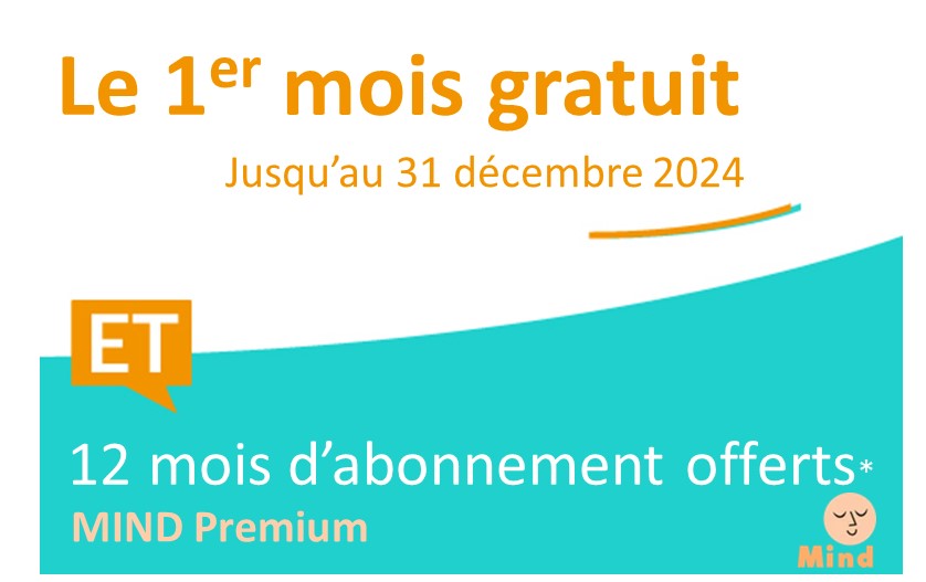 Un coaching santé de votre choix d'une valeur de 180 euros offert, jusqu'au 31 décembre 2023 et le premier mois gratuit