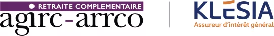 Logos Retraite complémentaire Agirc-Arrco et Klesia assureur d'intérêt général